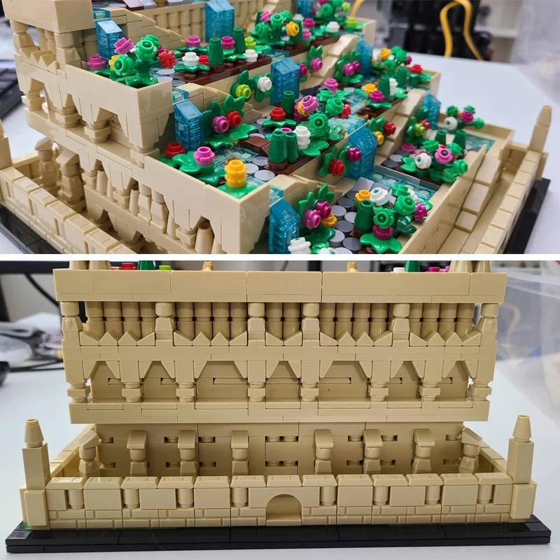 Bricklink idées ville Architecture suspendus jardins de Babylon une des sept merveilles du monde blocs de construction enfant jouets cadeau