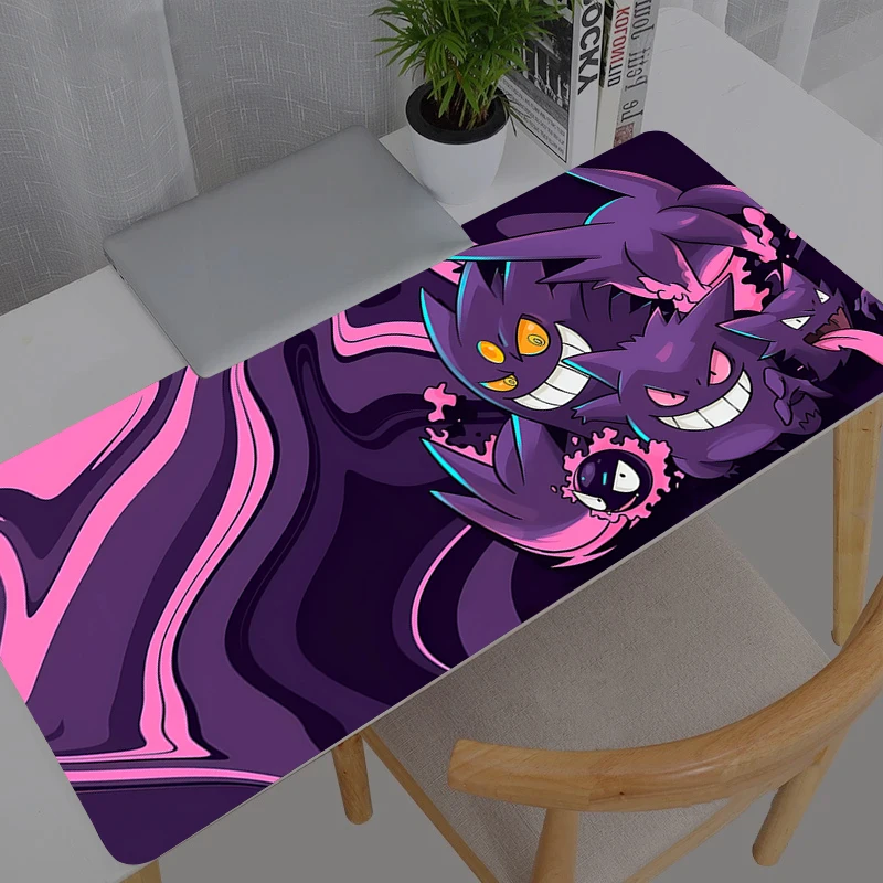 

Large Gaming Gengar Mouse Pad Pokemon Pikachu Anime PC Computer Gamer Desk Mat For CS GO LOL XXL Laptop Kawaii Mousepad