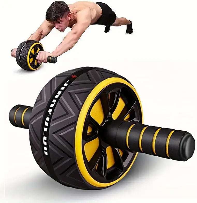 Rueda de rodillo Ab, rueda de entrenamiento muscular para el pecho, equipo de entrenamiento Abs, equipo de Fitness para gimnasio en casa, máquina Ab más ancha con rodilla