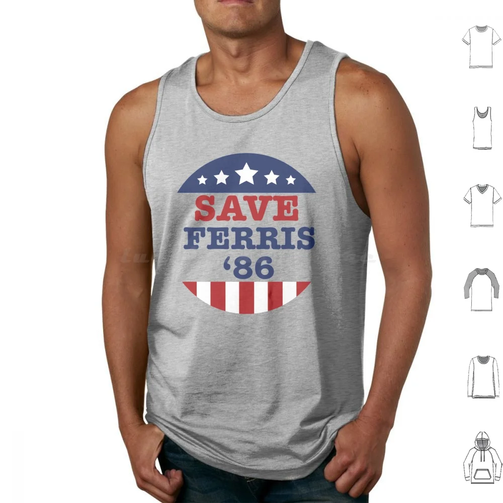 Save Ferris Tank Tops Vest Sleeveless Ferris Ferris Bueller 1986 Movie 80s Save Ferris