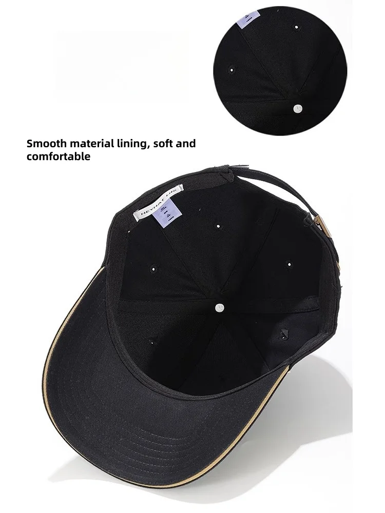 Fashion New Korean Style Hard Top Hat Men\'s Four Seasons Official-website Baseball Cap Outdoor Sun Protection Cap