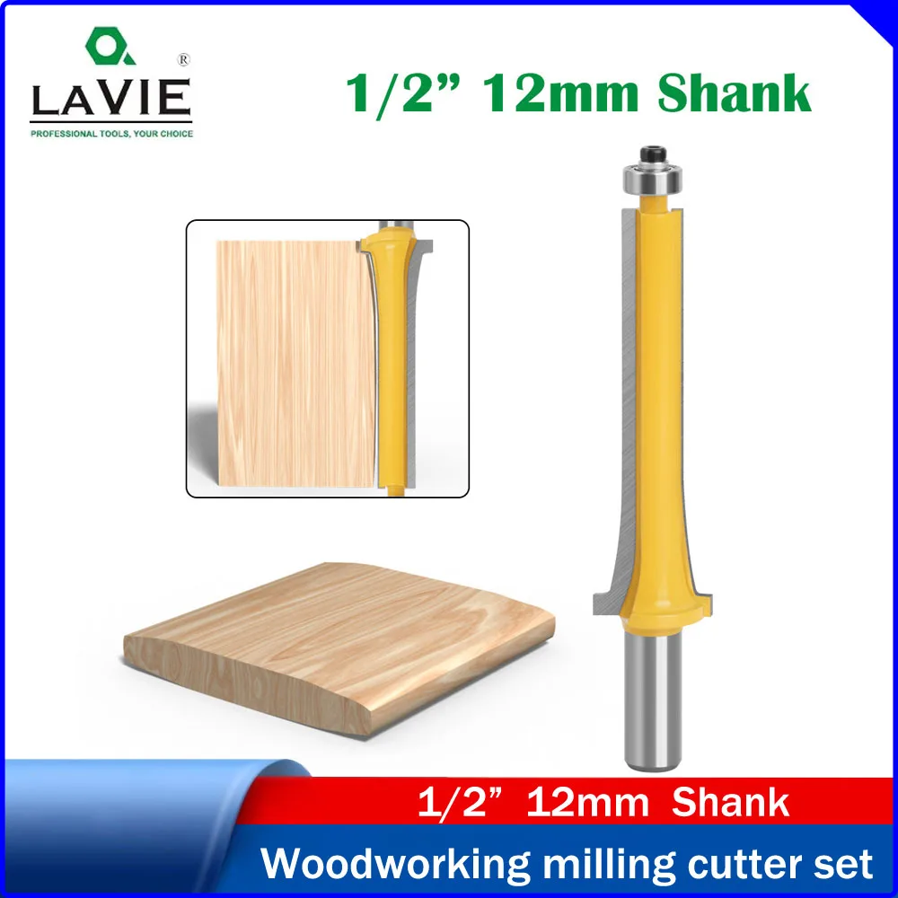 

LAVIE 1pc 12/12.7mm Shank Long Profile Bit,Yellow Painted Extended Louver Handrail Cutter,Trimming & Finishing Bit for Window