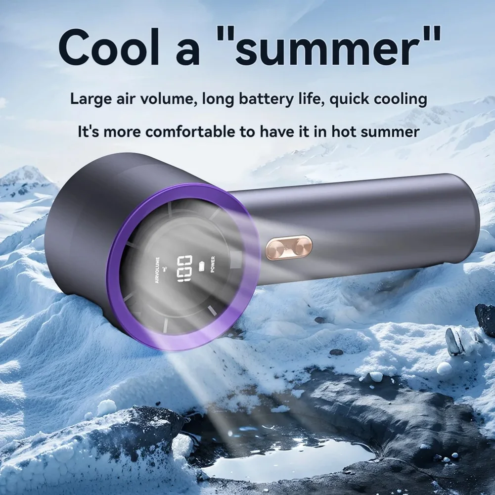 

New High-speed Handheld Violent Fan, USB Charging, Mini Portable, Stepless Air Volume Adjustment, Smooth And Noise Frees Tools