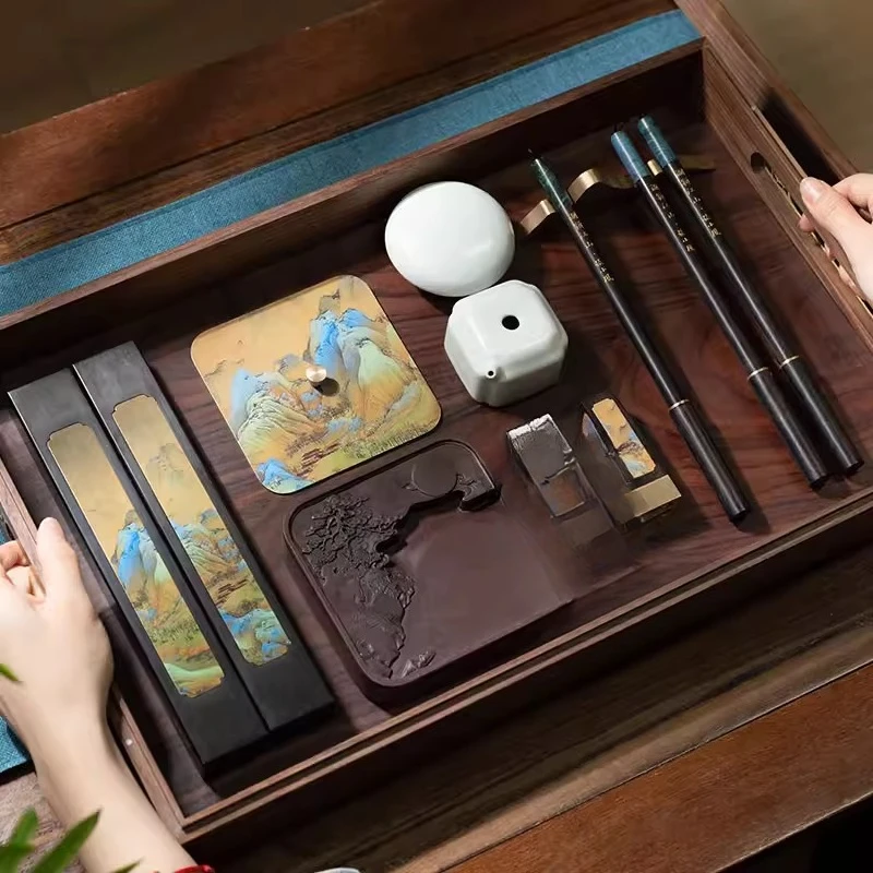 Study Four Treasures Set, Inkstone Brush Set