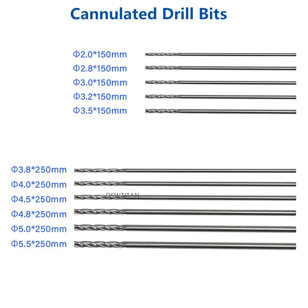 Autoclavable Bone Drill Bits Cannulated Drill Bits 150mm /250mm Orthopedic drill bits Veterinary Instrument