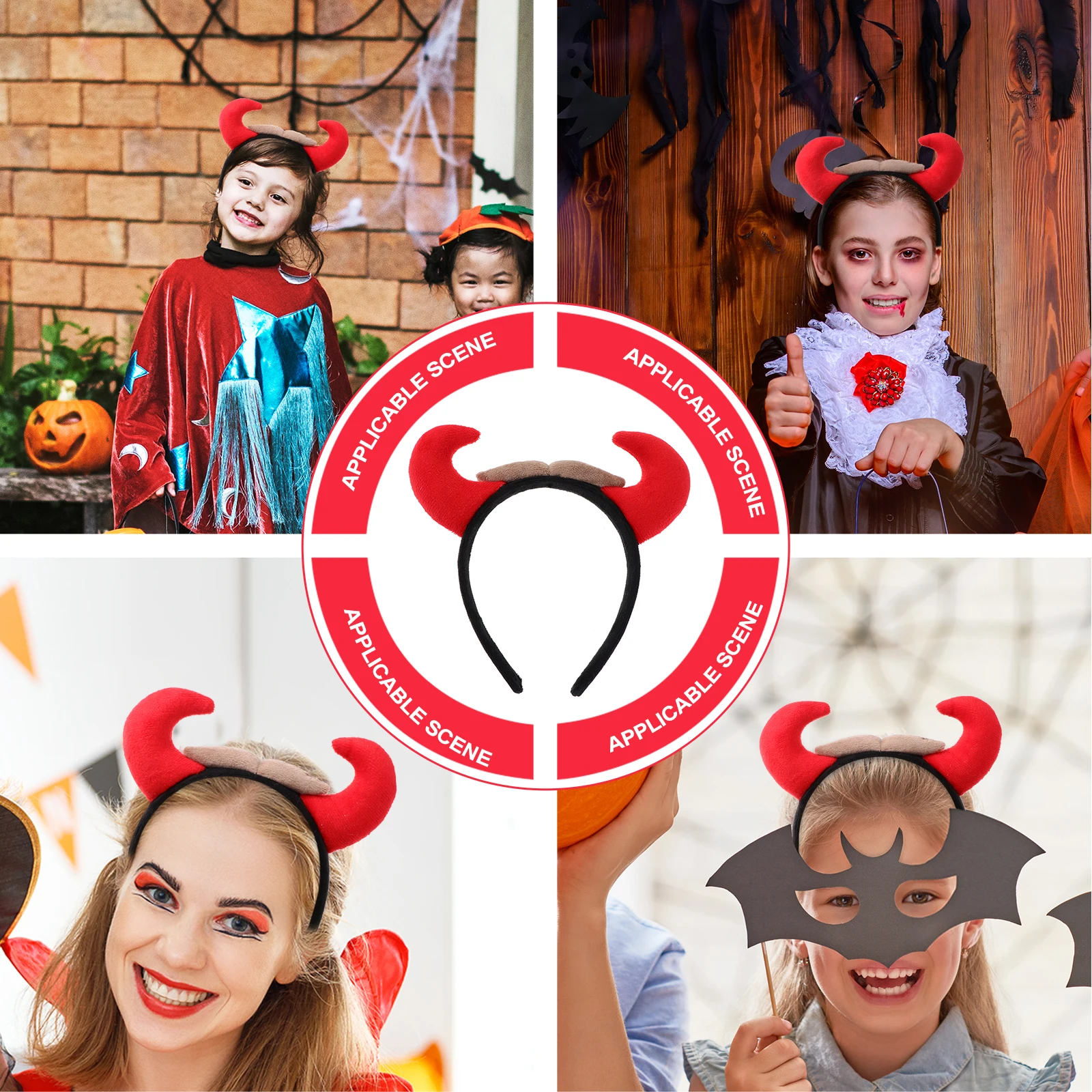 

Cloth Horns Headpiece Halloween Costume For Adults Small Lightweight Party Cosplay Accessory Horns Hair Hoop Festival