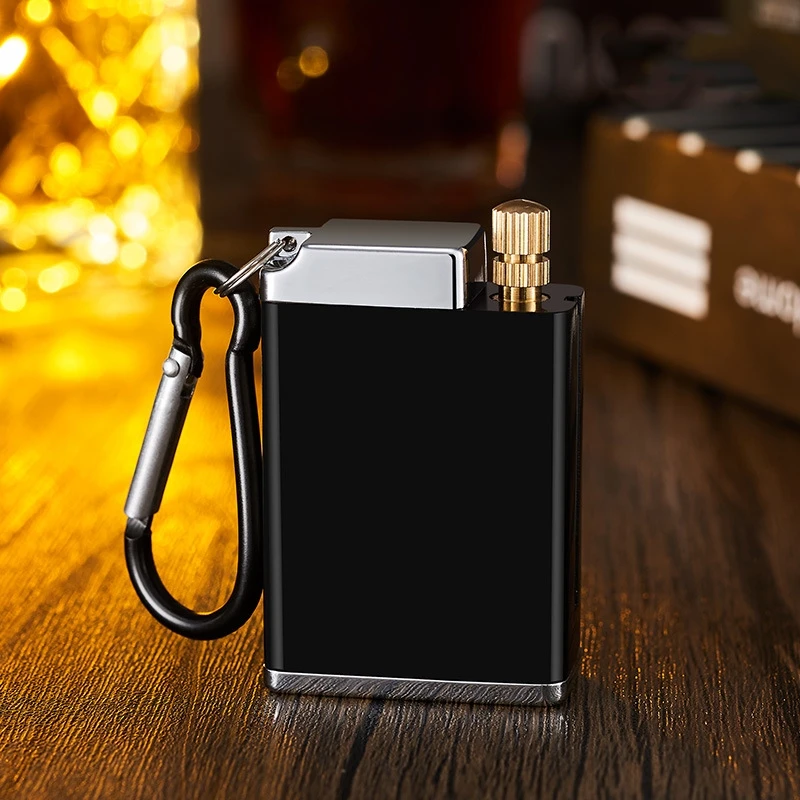 New Metal Windproof Match Kerosene Lighter Outdoor Waterproofing Mini Portable Ashtray Lighter Gift For Men