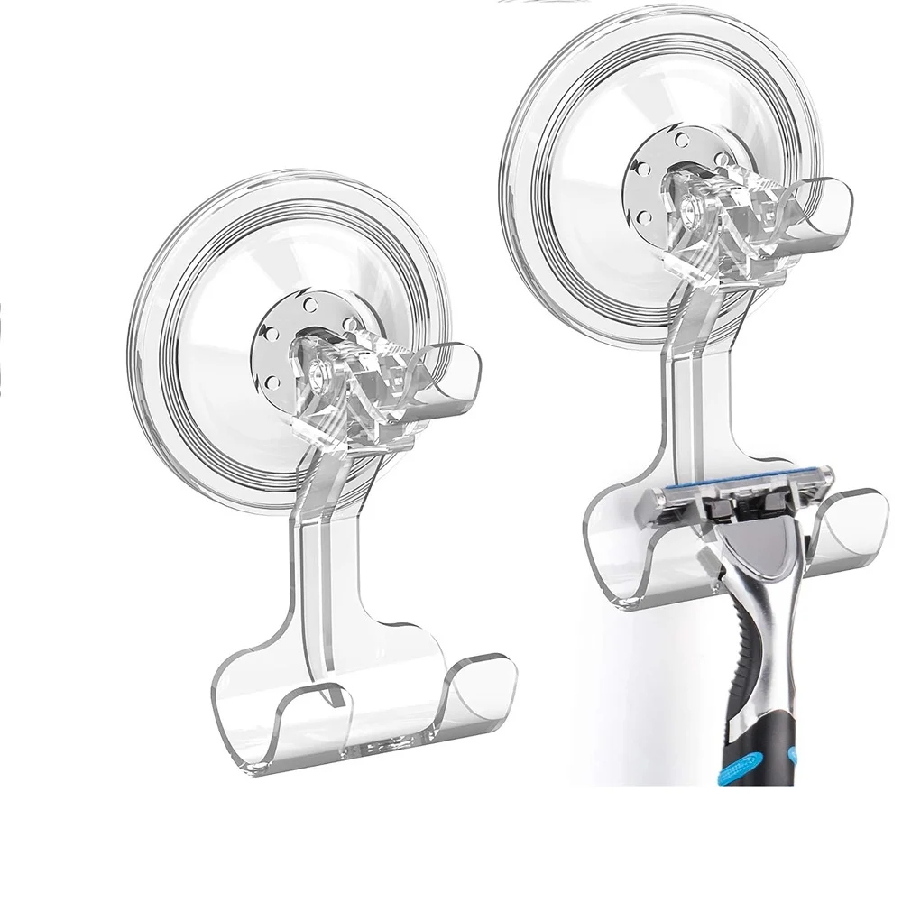 2 Suction Cup Hooks Detachable Reusable Shower Shaver Hooks Waterproof Strong Vacuum Suction Cup Hooks Storage Holder Hanger 2 Suction Cup Hooks Detachable Reusable Shower Shaver Hooks Waterproof Strong Vacuum Suction Cup Hooks Storage Holder Hanger