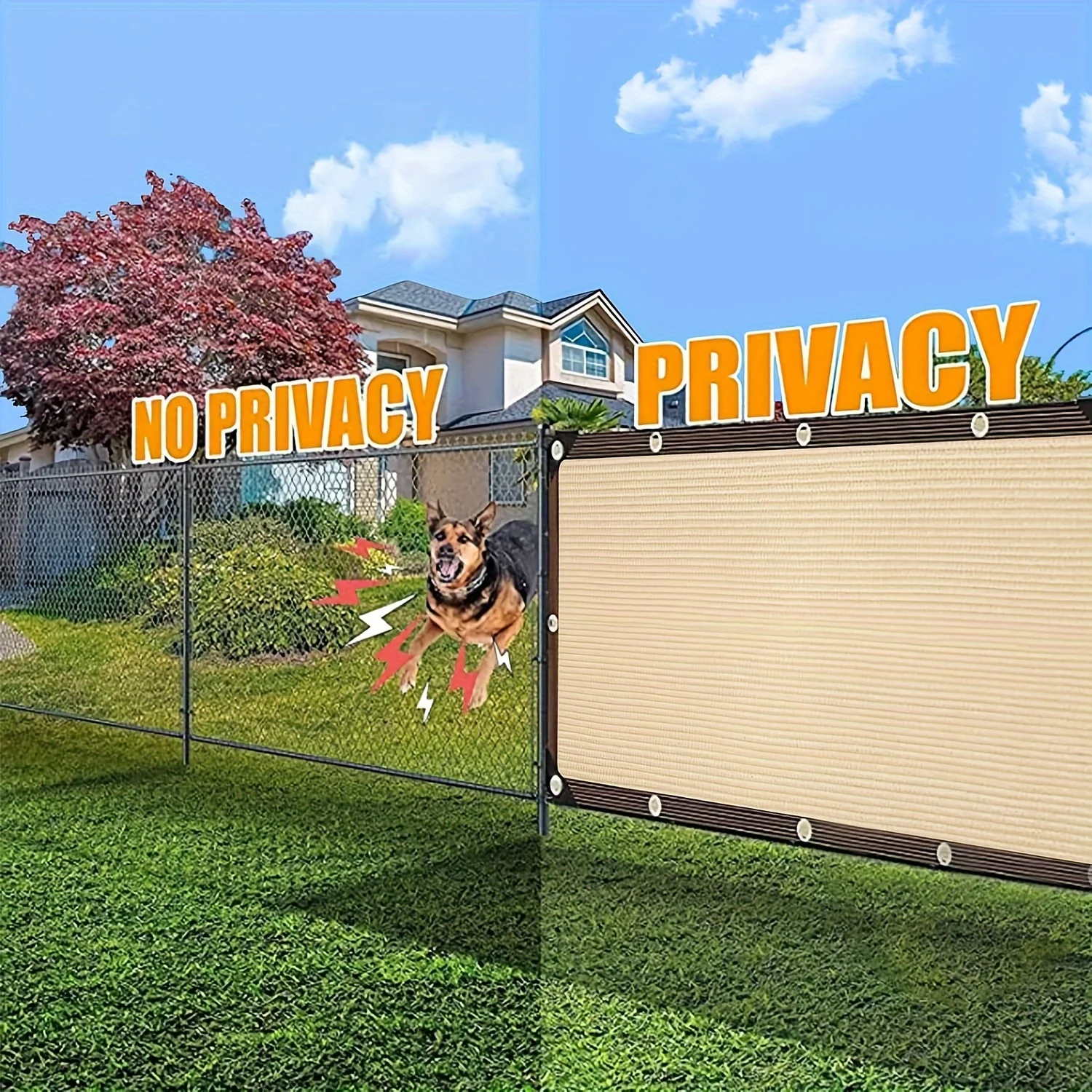 خيار جديد للمظلات الشمسية والشرفات! تم تجهيز شبكة المظلة هذه بإبزيم نحاسي معزز وخياطة الحواف.