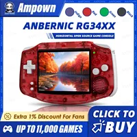 ANBERNIC RG34XX Retro Handheld Game Console 3.4''IPS Screen Linux System HDMI Output Classic Remake Game Player Sentimental Gift