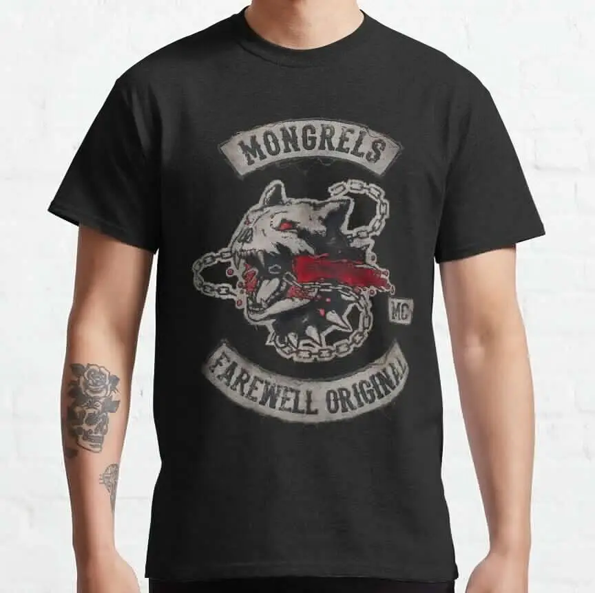 Mongrels Farewell Original MC Days Gone Classic Retro Vintage T-Shirt High Quality 100%Cotton Short Sleeve