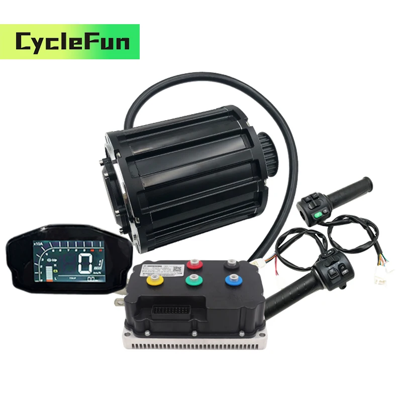 

QS120 70H 72V 2KW двигатель среднего привода с контроллером FarDriver ND72360 DKD дисплей и дроссельной заслонкой T08 для электрического мотоцикла, скутера