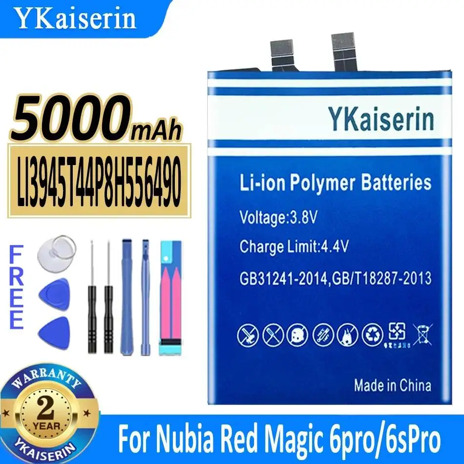 

Аккумулятор для мобильного телефона 5000 мАч LI3945T44P8H556490 для ZTE Nubia Red Magic 6 6S Pro NX669J-P с быстрой зарядкой
