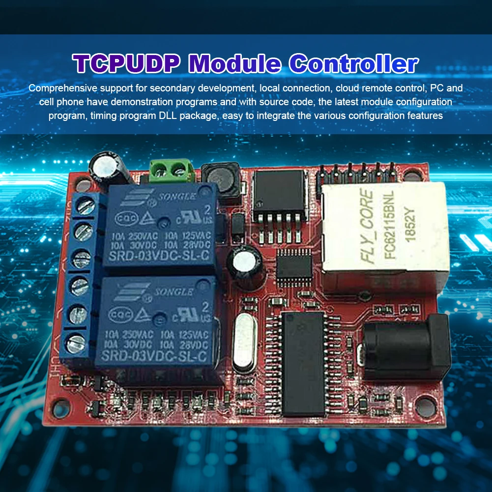 5V 2 Channel USB Relay Control Switch Programmable Computer TCP UDP Controller Module Relay Board Electronic Kit Circuit Board