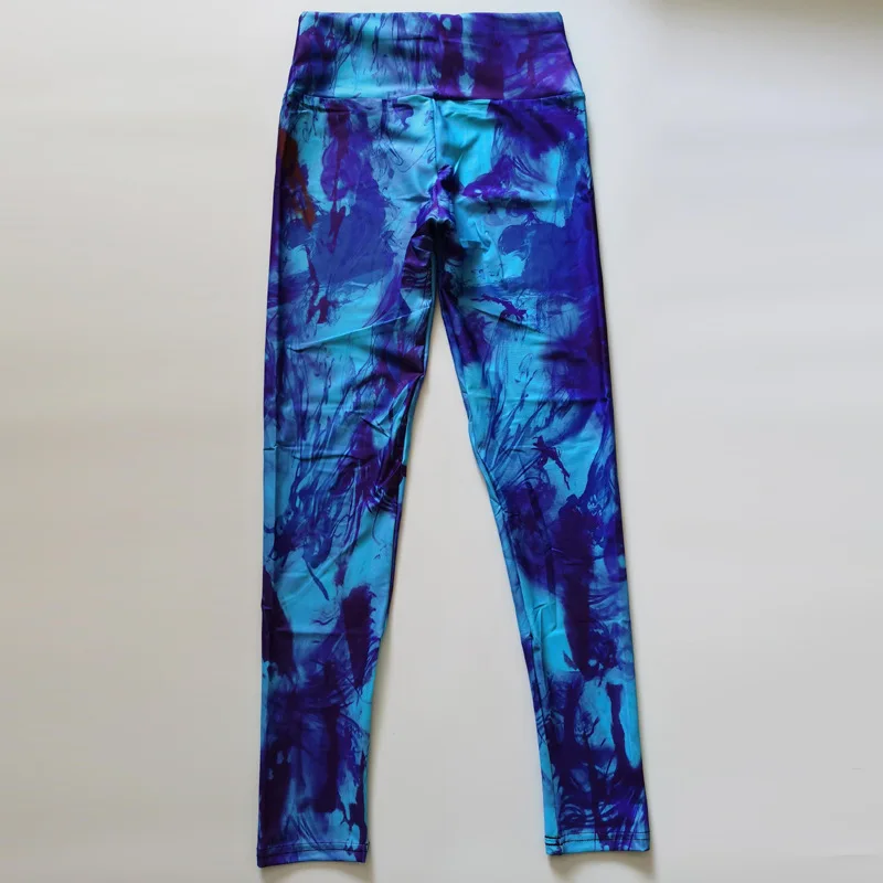 Tie Dye Printing High Waist Stretch Leggings For Women Fast Drying Fitness Yoga Pants Workout Butt Lifting Sports Gym Tights