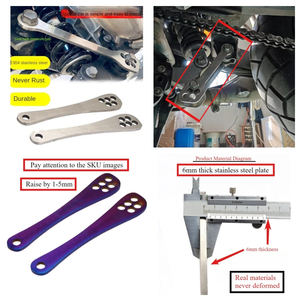 

Motorcycle body Rising Lowering Links suitable for Kawasaki NINJA250 300 400 EX250 300 400 Z250 300 400 SUZUKI DL650 DL1000