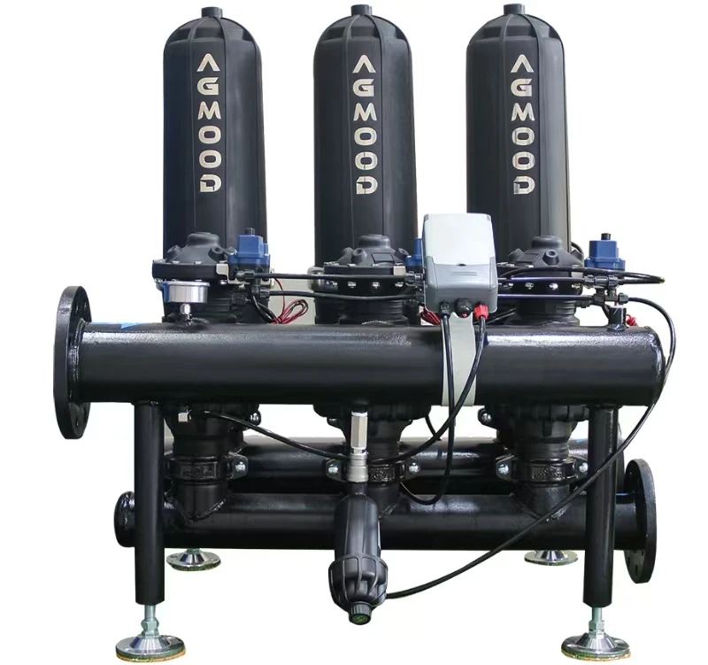 Two 3-inch automatic self-cleaning backwash disc filters made in China for garden and farm drip irrigation systems