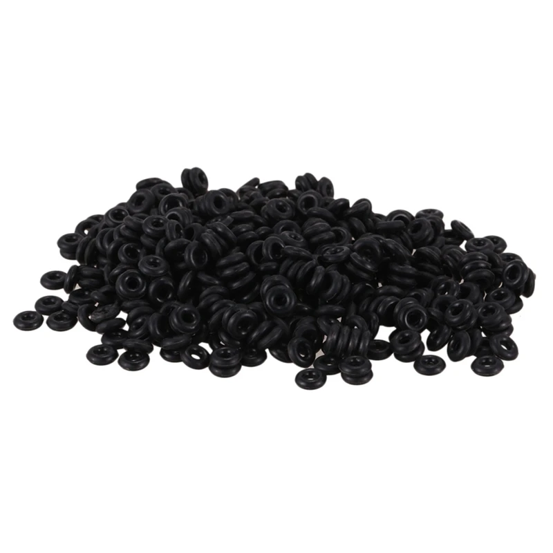 

3000 Black Rubber Stopper Rings/ Silicone Beads Fit European Clip Beads