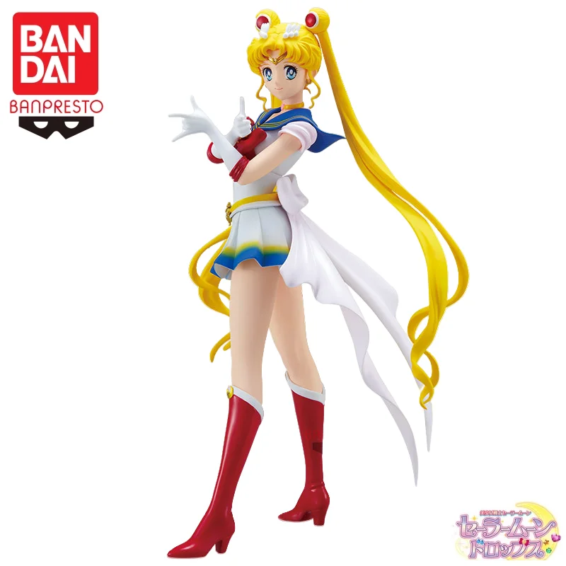 Em estoque bandai original banpresto marinheiro lua glitter glamour tsukino usagi figura de ação modelo boneca nova caixa garagem