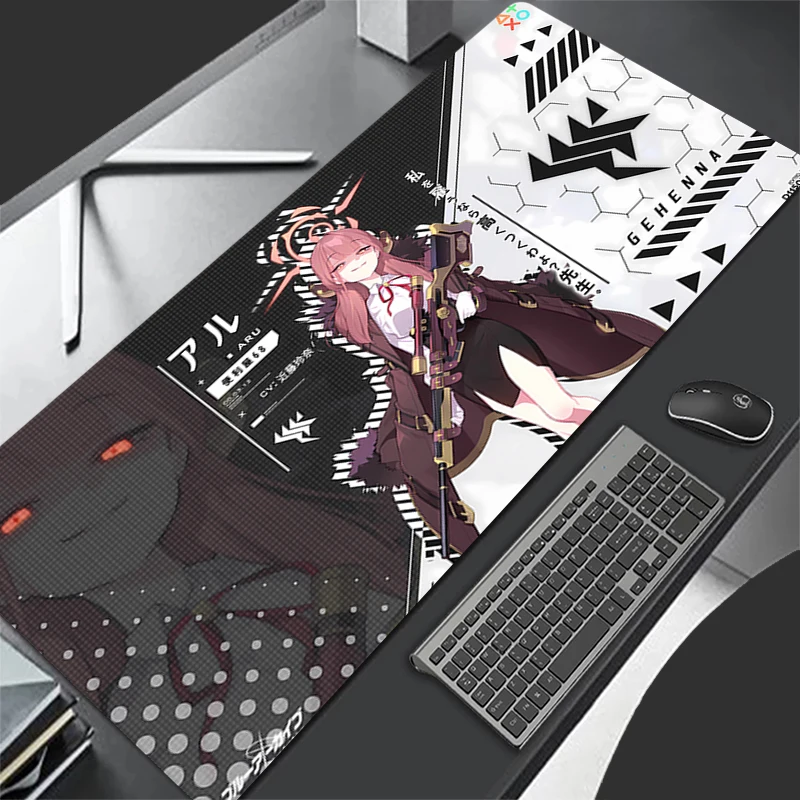 

Blue Archive Mouse pad rubber anti-slip computer accessories keyboard pad large desk pad coaster PC carpet Anime Game Mousepad