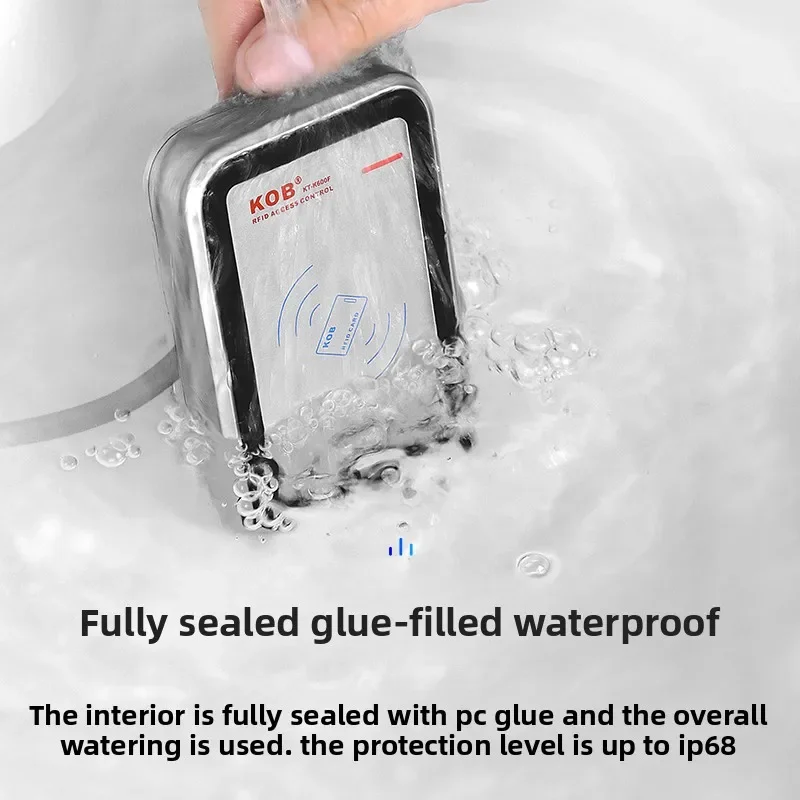 KOB outdoor ID/IC card swiping metal waterproof access control system outdoor host WG26 access control reader head view 5