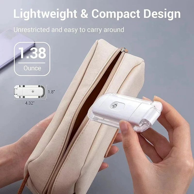 ABFU-Mini Light Reading Clip Book Light Rechargeable Clip Bookmark Book Light LED Reading Light Portable Bedside Table Lamp