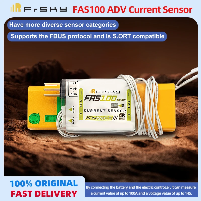

FrSky FAS100 ADV S.Port Датчик тока телеметрии 100 А поддерживает FBUS/S.Port для удаленного мониторинга
