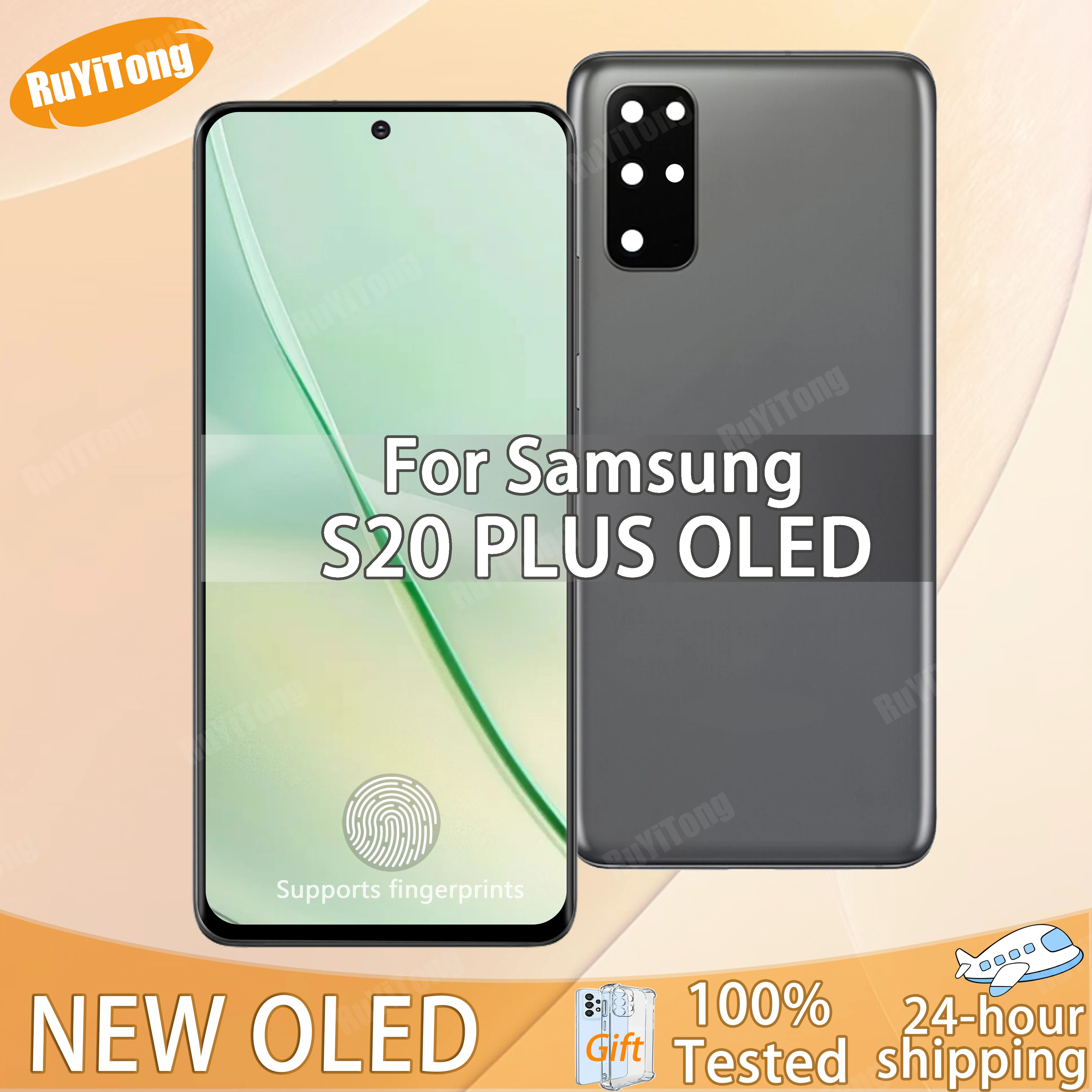 

100% работает S20 Plus Новый Oled для Samsung Galaxy S20 Plus G985 G985F фотографический ЖК-дисплей с рамкой сенсорный экран дигитайзер в сборе