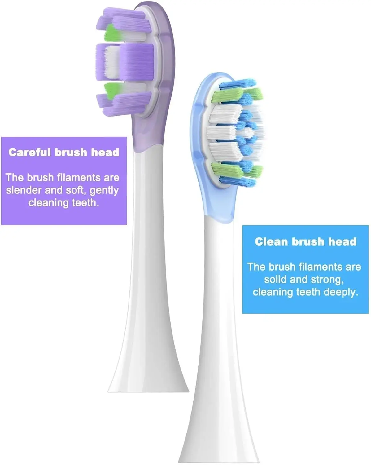 4 Pcs/Pack Replacement Oscillation Electric Toothbrush Head For Xiaomi Mijia Pro MES610/MES609 Clean/Careful Brush Head