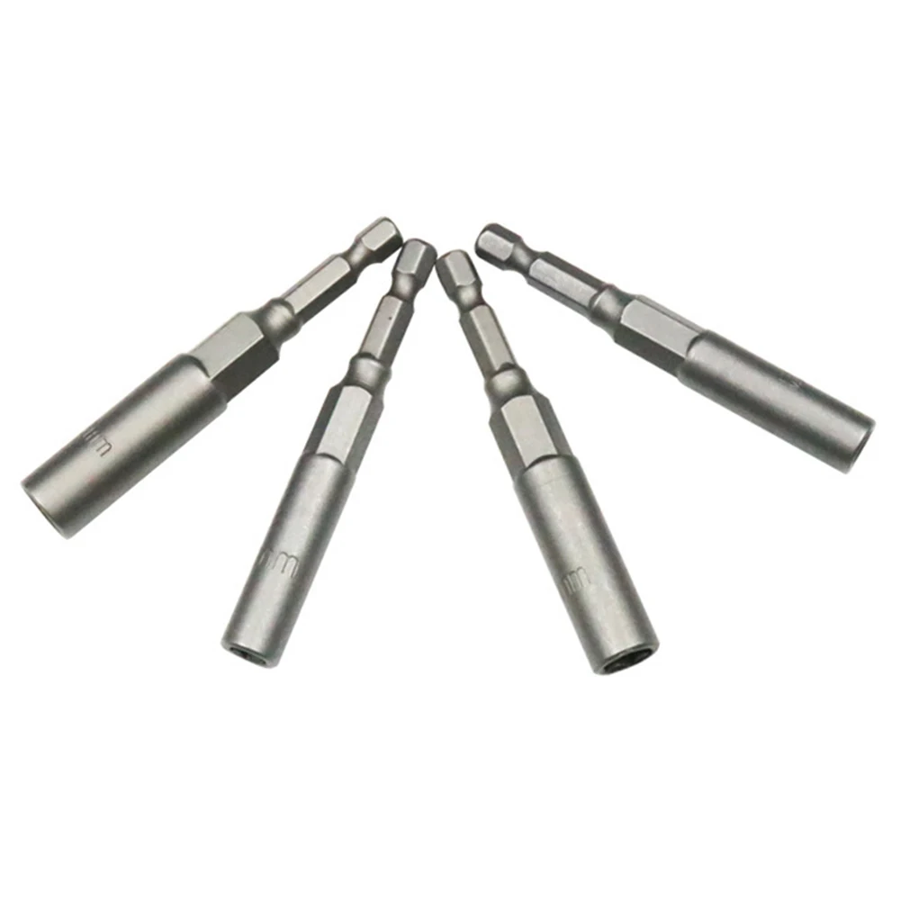 High Quality Practical Hex Sockets For Pneumatic Screwdriver 10PCS 5.5/6/7/8/9/10/11/12/13/14MM 80mm Hex Shank