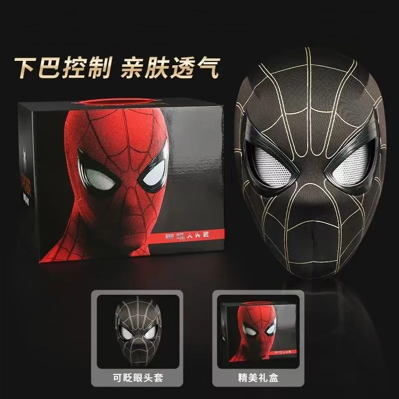 Spider-Man Maske mit elektrisch blinkendem Kiefer und Lichteffekt – Miles Morales Halloween Cosplay Requisite, Weihnachtsgeschenk, exquisite Geschenkbox – Detail 17
