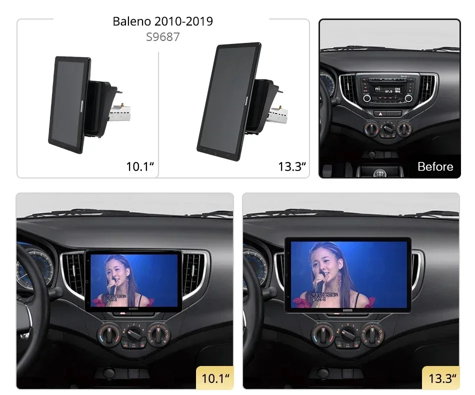 Android10.0 Ownice Car Radio Auto for SUZUKI Baleno 2010-2019 13.3'' 7862 512 No DVD support USB Quick Charge Nano 1920*1080