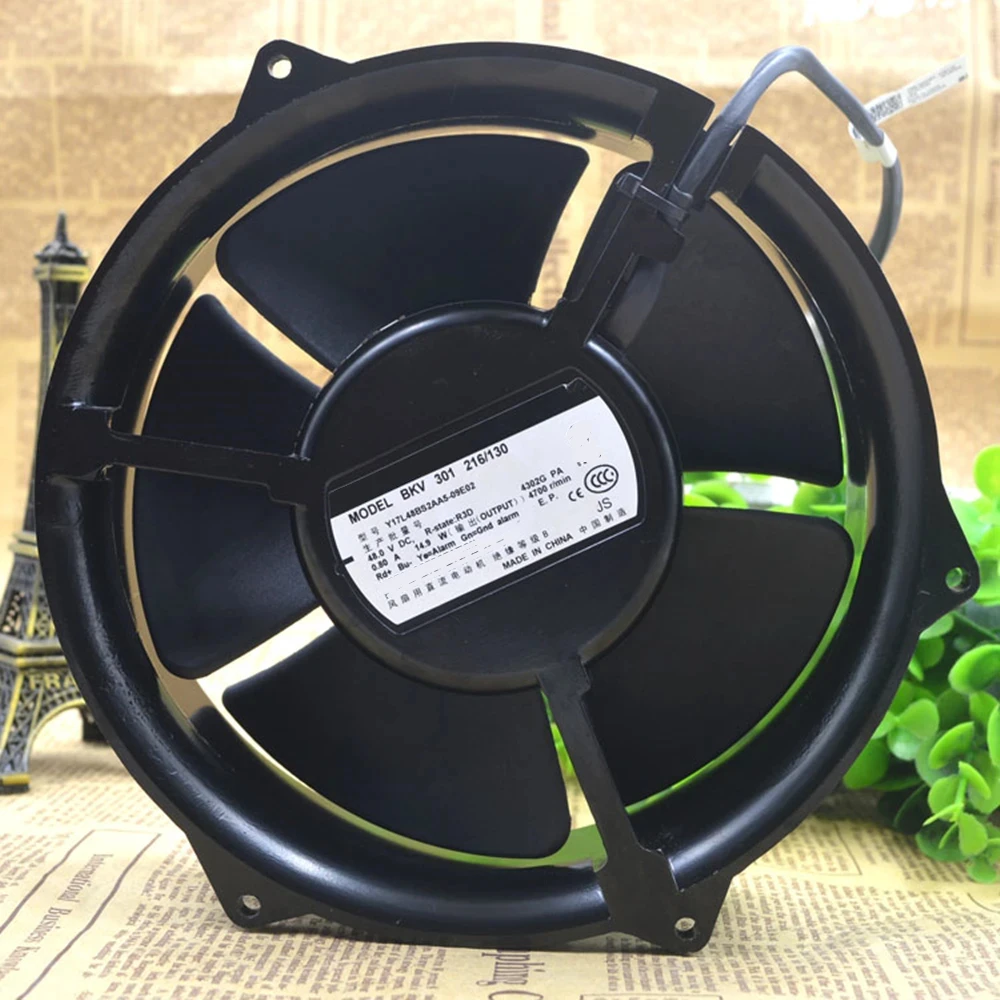 Cooling Fan Y17L48BS2AA5-09E02 BKV 301 216-130 DC 48V 0.80A 14.9W 170*170*50mm 4-wire