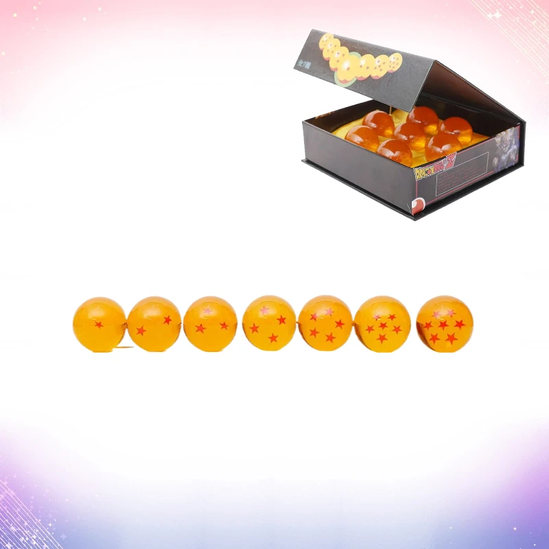 В наличии Dragon Ball 7 шт./компл. 1:1 кристалл 3,5 см фигурка Summon Shenron Wishing коллекция аниме модель подарки WB игрушки