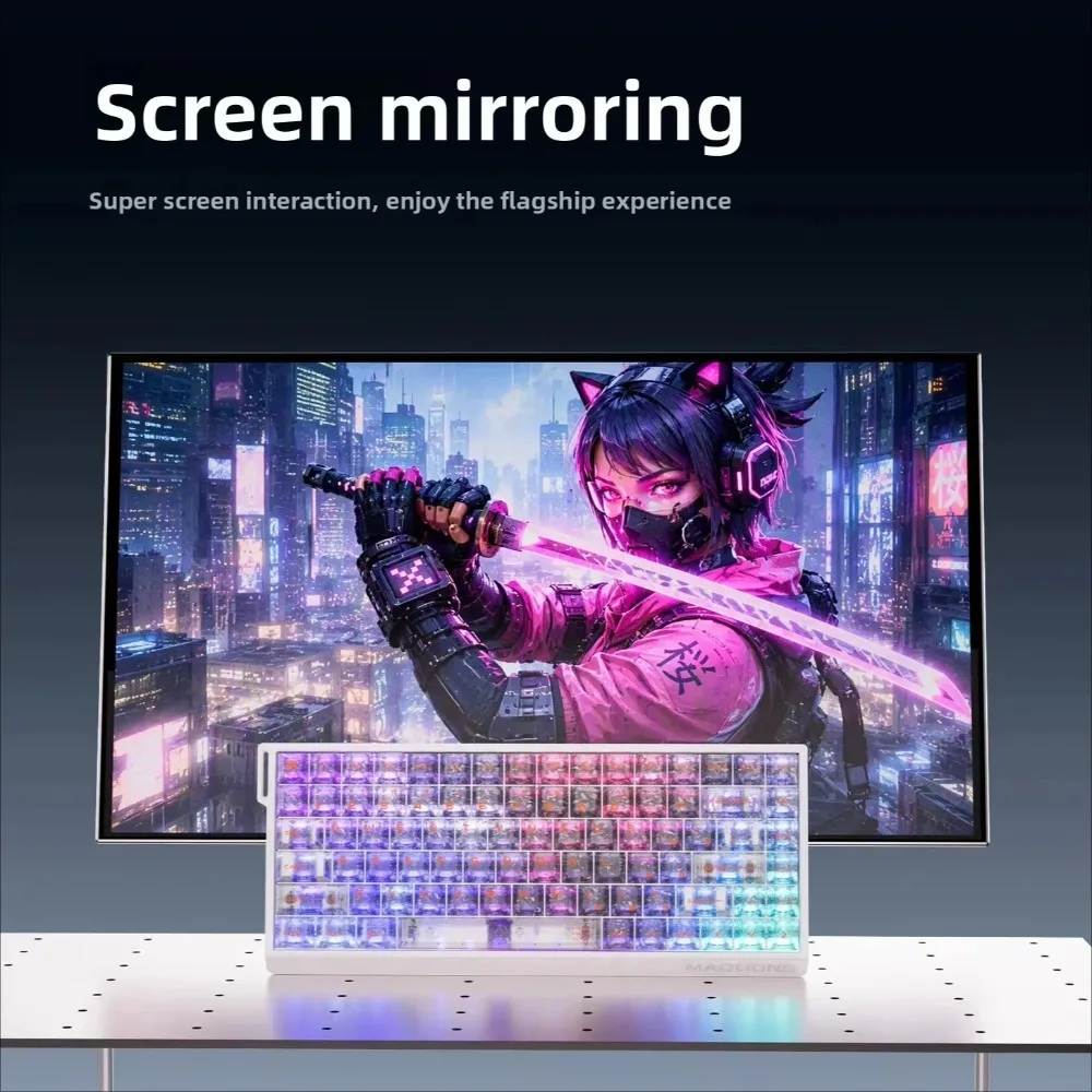 MADLIONS MAD75 75% Magnetic Keyboard 8K Polling Rate RT 0.001mm Wired Low Latency Dual Light Position RGB Gaming Accessories