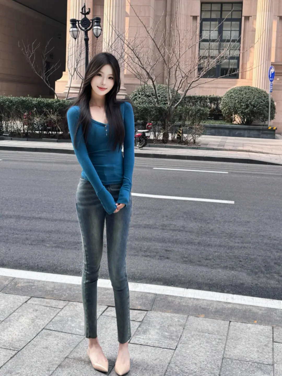 

Spring 2025 High Waist Slimming Women's Jeans Pencil Pants Casual Long Trousers Cotton Stretch Denim Commute Sle Deep Color