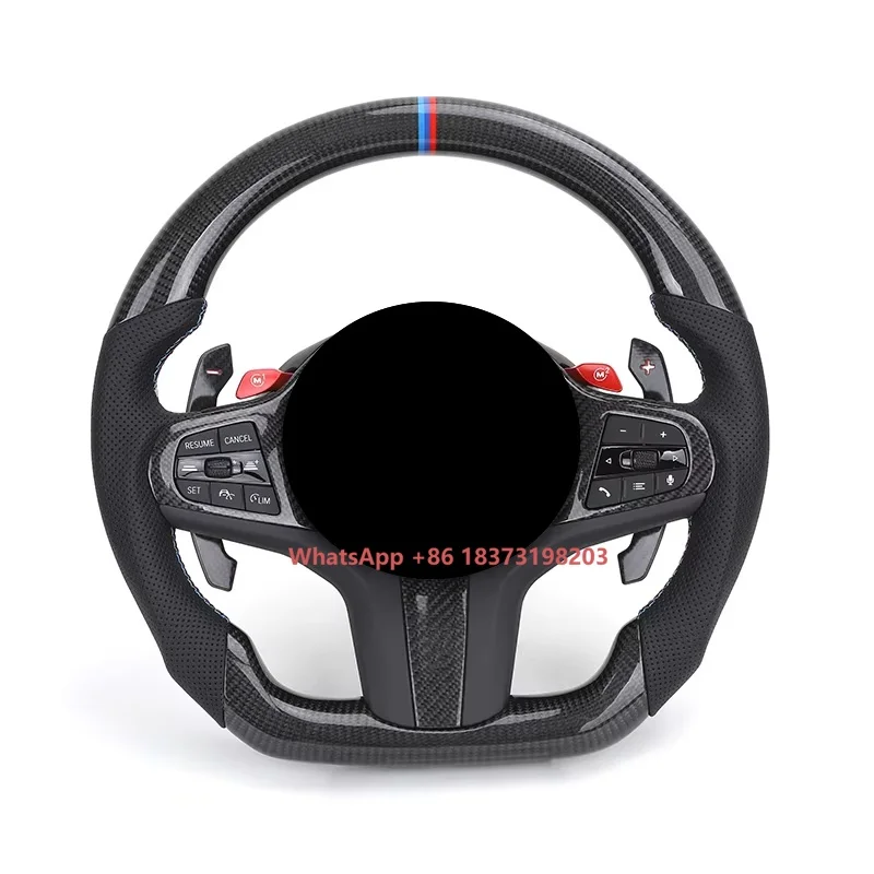 

Customized Carbon Fiber Paddle Shifter Perforated Leather M Sport LED Steering Wheel for BMW G20 G30 G11 G80 M3 F80 M5 F90 M4