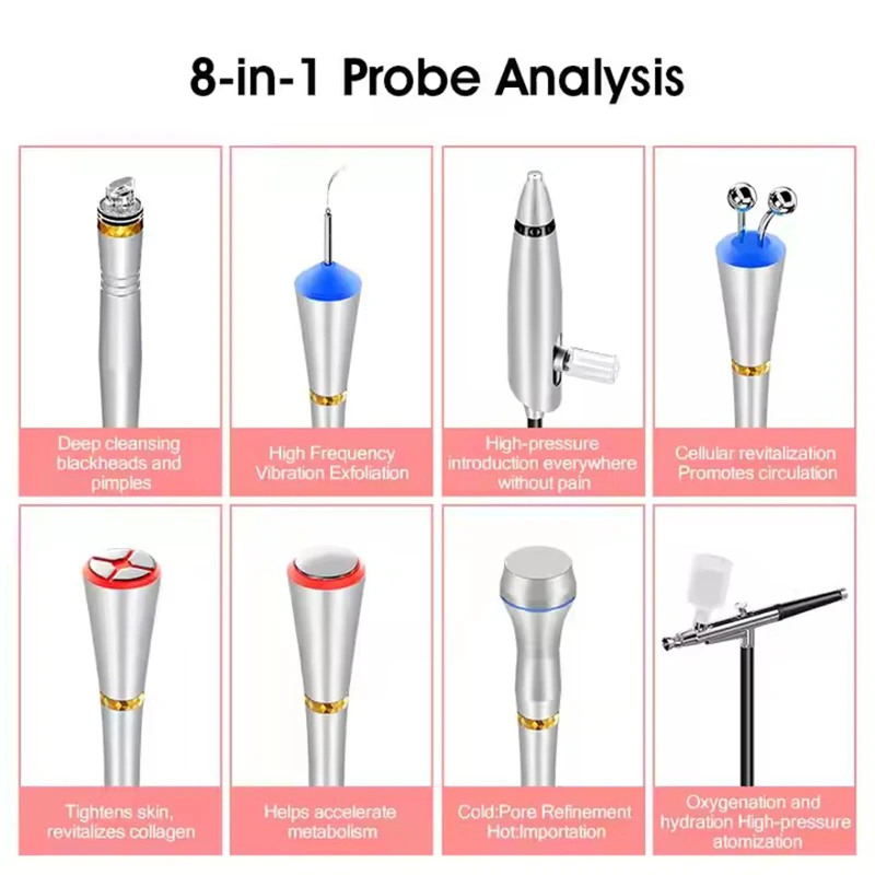 Máquina multifuncional para el cuidado de la piel, dispositivo de limpieza Facial profunda, hidrógeno, oxígeno y agua, 2025