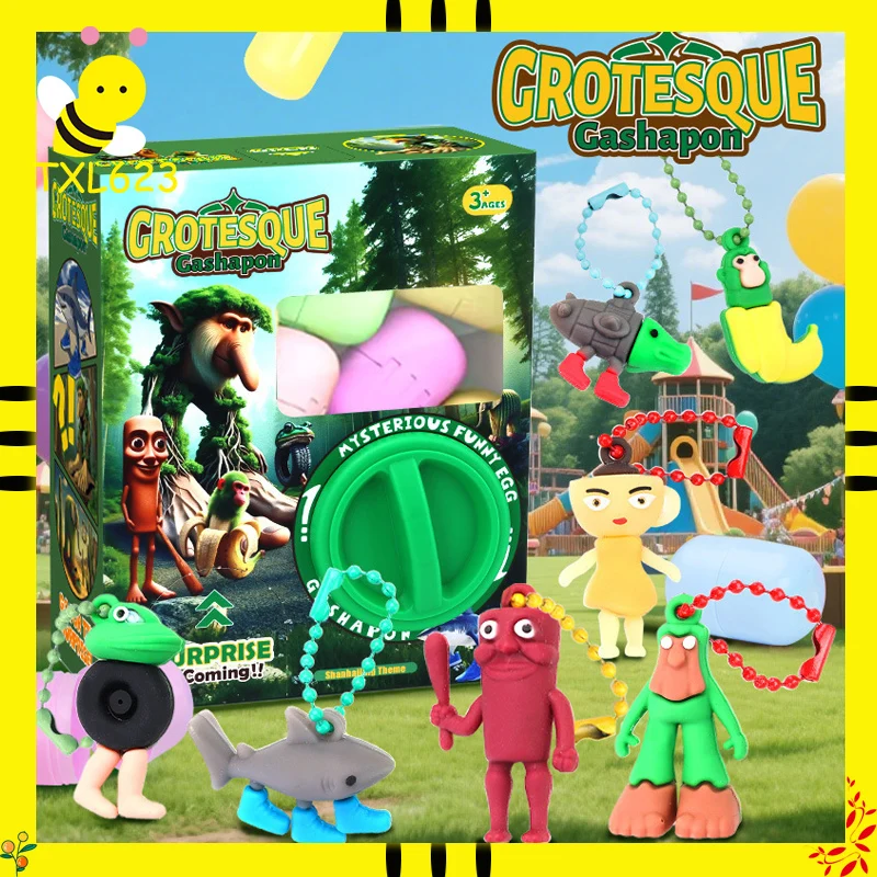 

Итальянский Brainrot DIY скручивающая машина для яиц, забавная капсульная игрушка с деревянной палочкой для детей, подарок на день рождения, модная слепая коробка-сюрприз