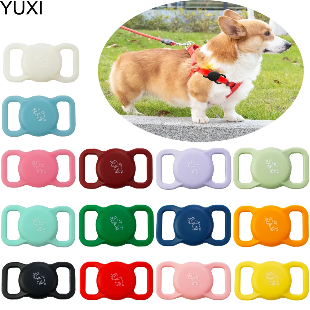 Flash Protective Sleeve Soft Cover For Airtags Locator Anti-lost Keychain Pet Belt Child Silicone Case For Apple Airtag Trackers