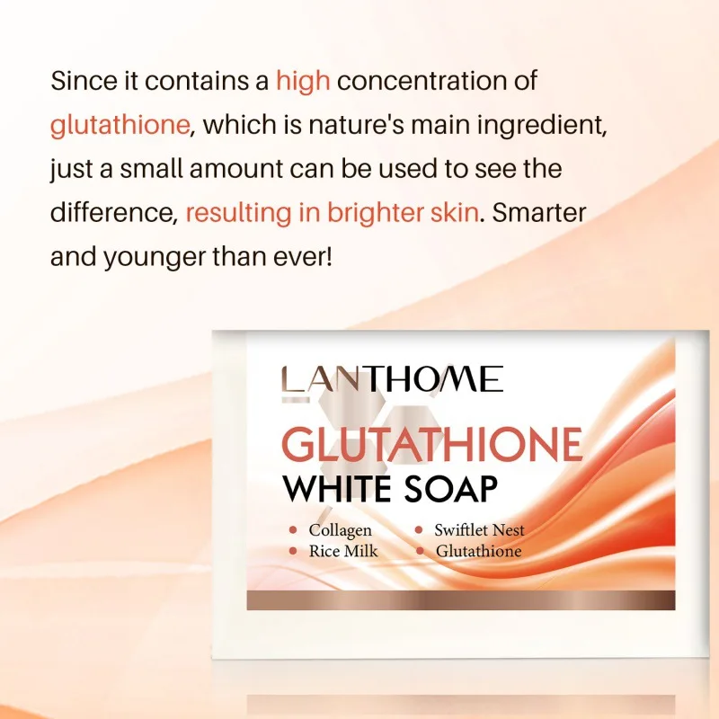 Glutathione Whitening Soap Bar Facial Body Cleaning Shampoo Bar Dark Spot Acne Remover Moisturizing For Underarm Skin