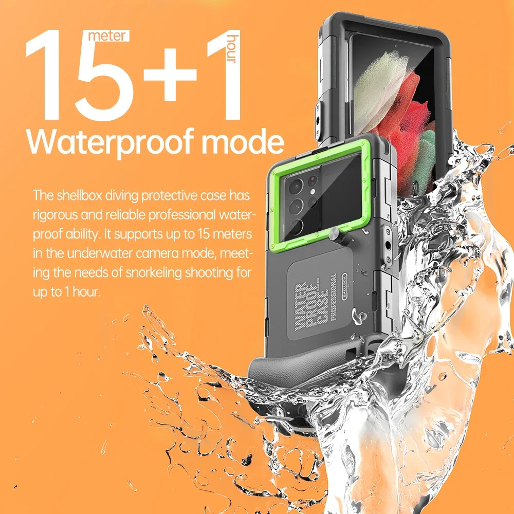 2 Generation Underwater Diving Box For Samsung S23 S24 Ultra A34 Diving 15M Depth Waterproof Case For iPhone 15 14 For Xiaomi 13