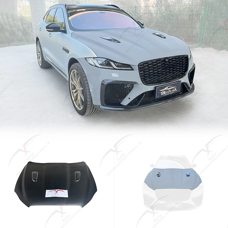 Suitable for  F-PACE 2016-2024 car engine hood carbon fiber car exterior modification decorative accessories