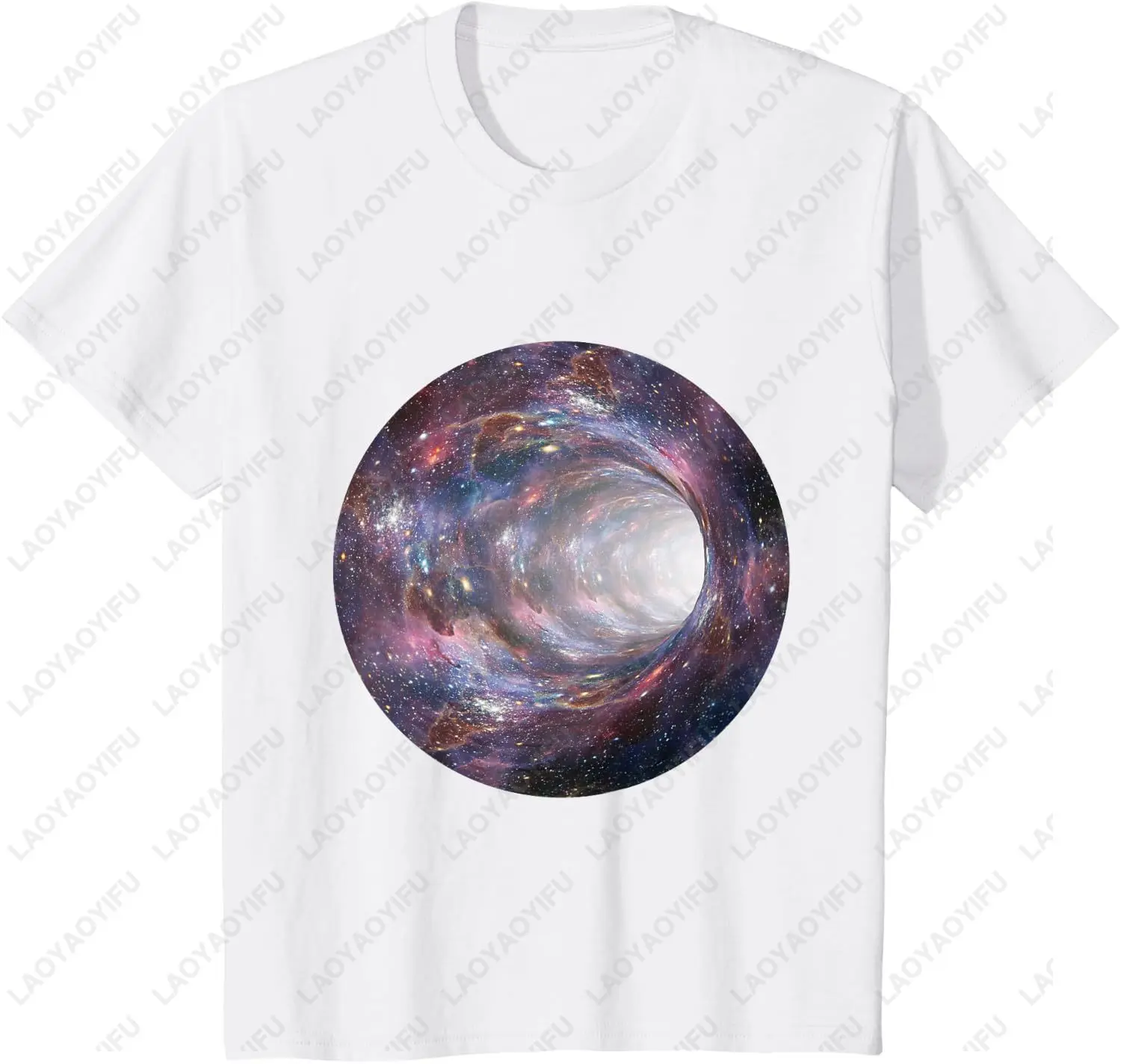 Galaxy Portal To The Universe Graphic Printed Physics Science Spatiography T-Shirt Casual Fashion Loose Summer Man Women Tees