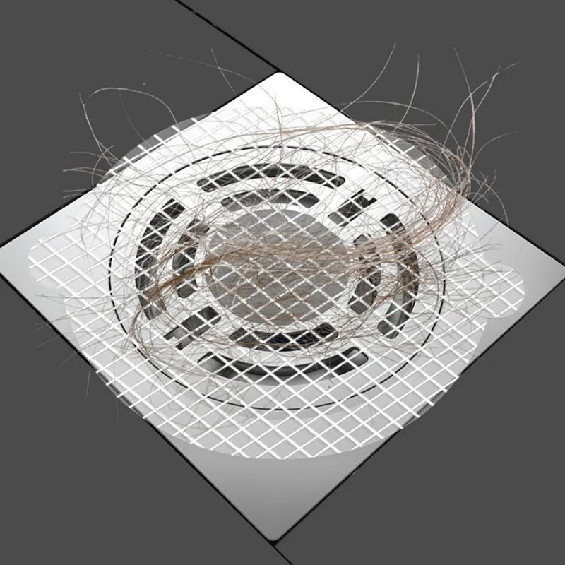 20PCS Disposable Shower Drain Hair Catcher Mesh Stickers Ant