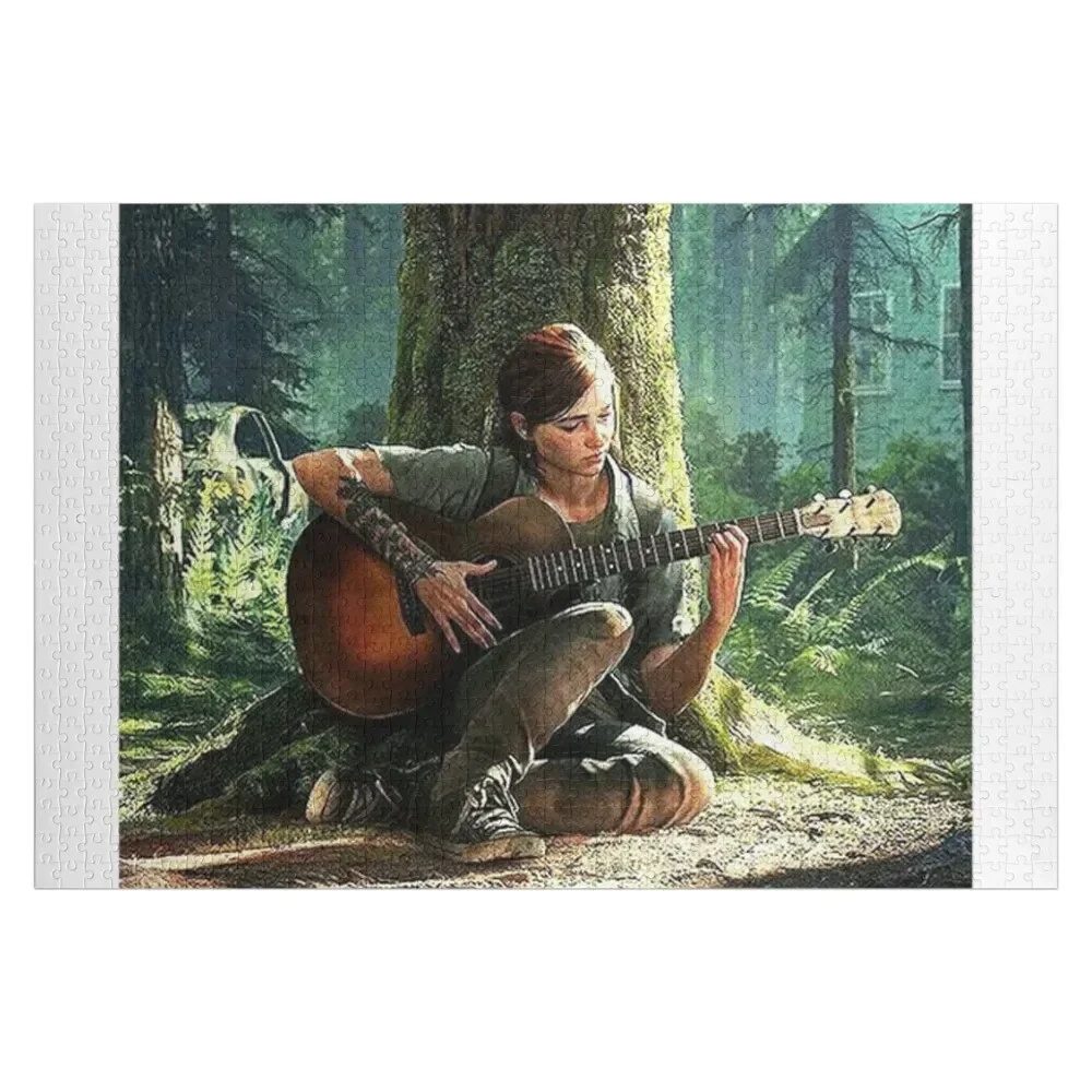 Ellie Guitar Jigsaw Puzzle Custom Name Child Toy Custom Gifts Wood Animals Puzzle