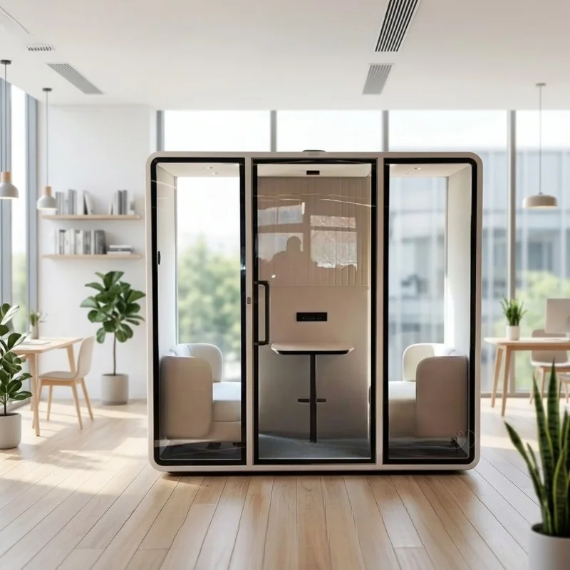 Custom Soundproof Office Pod Acoustic Work Booth Private Office Cabin for Home Office Meeting Room Noise Reduction Unit
