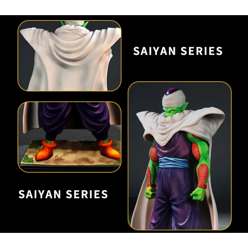 Anime Dragon Ball Piccolo figurki przystojny realistyczny charakter krótki flet płaszcz styl peryferyjny Model zabawka ozdoba prezent