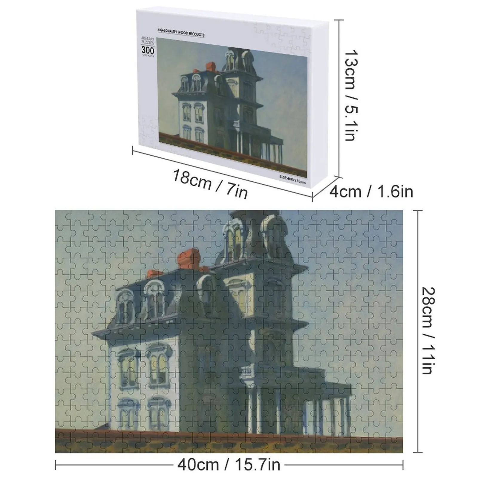 Edward Hopper, House by the Railroad, 1925 Jigsaw Puzzle Personalised Personalized For Kids Christmas Gifts Puzzle