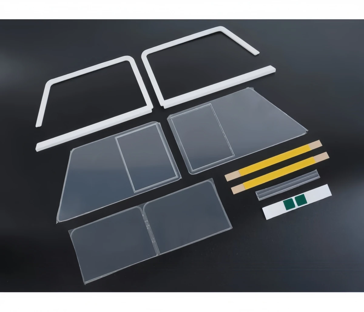Front Door Sliding Window Glass for Boomracing BRX02 88109 1/10 Scale Rock Crawler Car RC Option part